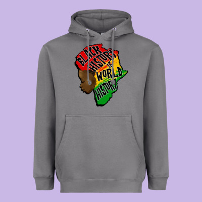 Black History Is World History Heavyweight Hoodie Designed By Cowgirlartshop