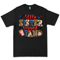 Black little sister biggest fan baseball Premium Tee - Jasminsmagicworld