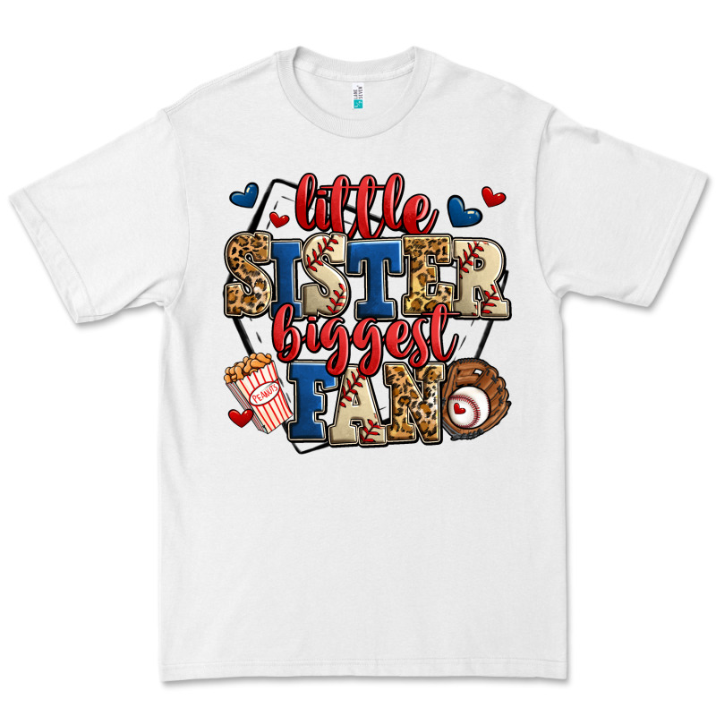Little Sister Biggest Fan Baseball Premium Tee by Jasminsmagicworld | Teevron
