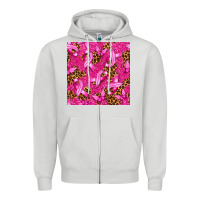 Dove Grey breast cancer with ribbon and butterfly seamless p Zipper Hoodie - texasbilliewilder
