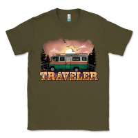 Army Green traveler Classic Tee - NancyCooperArtShop