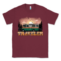 Burgundy traveler Classic Tee - NancyCooperArtShop