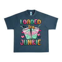 Midnight Navy loaded tea junkie Urban Heavy Tee - MaliasSmallBusiness
