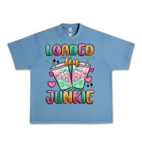 Pebble Blue loaded tea junkie Urban Heavy Tee - MaliasSmallBusiness