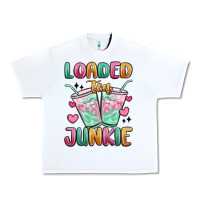 White loaded tea junkie Urban Heavy Tee - MaliasSmallBusiness