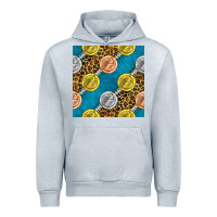 Heather Grey american football medal with leopard Urban Hoodie - BundleAndBundleShop