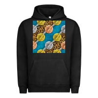 Pigment Black american football medal with leopard Urban Hoodie - BundleAndBundleShop