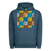 Pigment Midnight Navy american football medal with leopard Urban Hoodie - BundleAndBundleShop