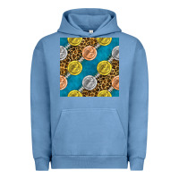 Pigment Pebble Blue american football medal with leopard Urban Hoodie - BundleAndBundleShop