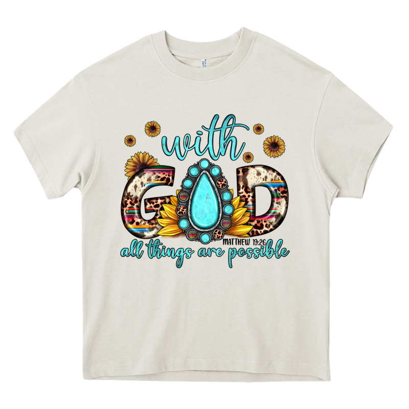 With God All Things Are Possible Matthew 19 26 Heavy Core Tee by JahusDesignShop | Teevron
