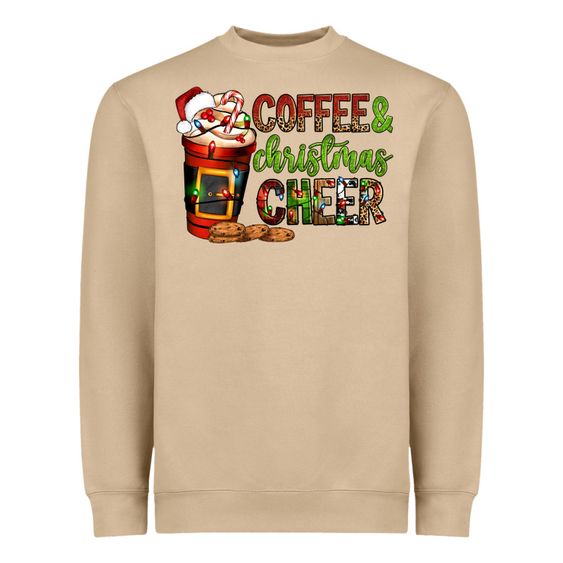 Coffee And Christmas Cheer Heavyweight Sweatshirt by NancyCooperArtShop | Teevron