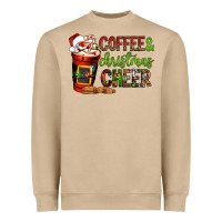 Mushroom Coffee and Christmas cheer Heavyweight Sweatshirt - NancyCooperArtShop