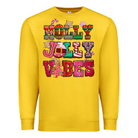 Lemon holly jolly vibes pink christmas Premium Sweatshirt - CowGirlArtShop