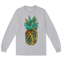 Moon Dust leopar turquoise pineapple Long Sleeve Tee - JahusDesignShop