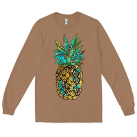 Toasted Coconut leopar turquoise pineapple Long Sleeve Tee - JahusDesignShop