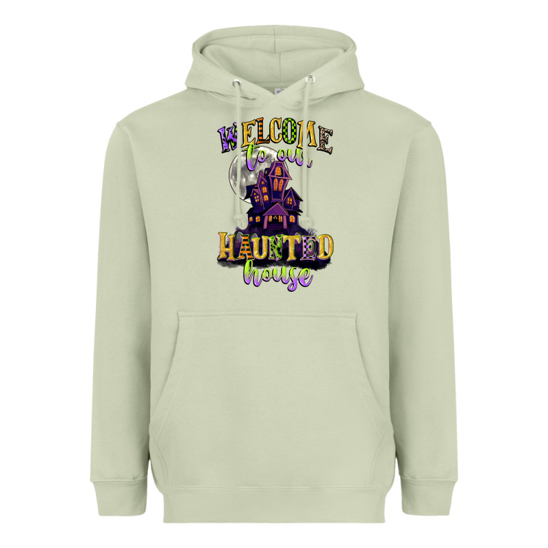 Welcome To Our Haunted House Heavyweight Hoodie by CowGirlArtShop | Teevron