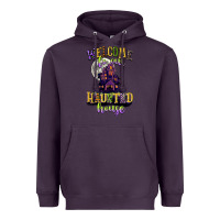 Plum welcome to our haunted house Heavyweight Hoodie - CowGirlArtShop