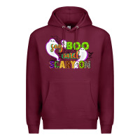 Burgundy say boo and scary on Premium Hoodie - CowGirlArtShop