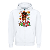 White Santa's Favorite Dental Squad Afro Messy Bun Zipper Hoodie - texasbilliewilder