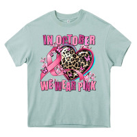 Arona western leopard  in october we wear pink heart Heavy Core Tee - AdoDesignShop