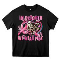 Black western leopard  in october we wear pink heart Heavy Core Tee - AdoDesignShop