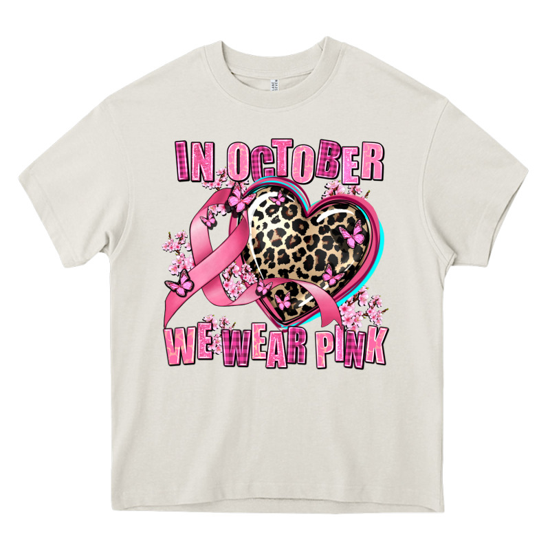 Western Leopard  In October We Wear Pink Heart Heavy Core Tee by AdoDesignShop | Teevron