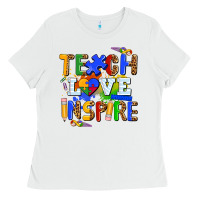 White teach love inspire Ladies Tee - AdoDesignShop