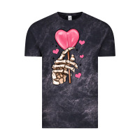 Cloud Black skeleton hand with sugar valentines day Vintage Tee - MaliasSmallBusiness