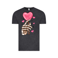 Vintage Black skeleton hand with sugar valentines day Vintage Tee - MaliasSmallBusiness