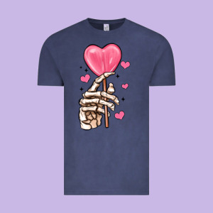 Skeleton Hand With Sugar Valentines Day Vintage Tee Designed By Maliassmallbusiness