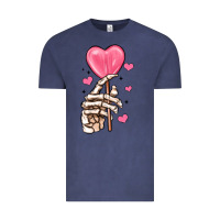 Vintage Denim skeleton hand with sugar valentines day Vintage Tee - MaliasSmallBusiness