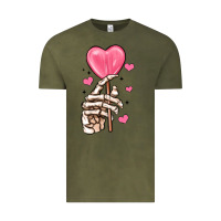 Vintage Olive skeleton hand with sugar valentines day Vintage Tee - MaliasSmallBusiness