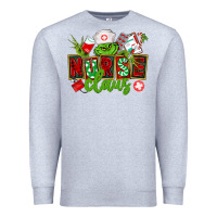 Heather Grey nurse claus christmas Premium Sweatshirt - CowGirlArtShop