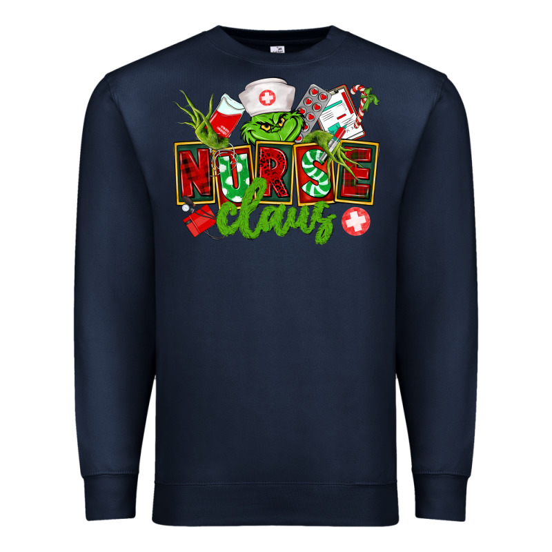 Nurse Claus Christmas Premium Sweatshirt by CowGirlArtShop | Teevron