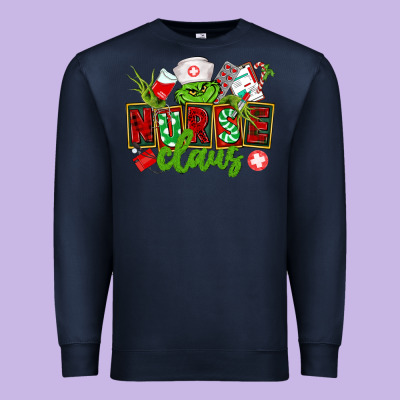 Nurse Claus Christmas Premium Sweatshirt Designed By Cowgirlartshop