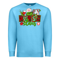 Ocean Blue nurse claus christmas Premium Sweatshirt - CowGirlArtShop