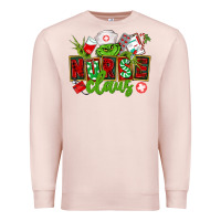 Pale Pink nurse claus christmas Premium Sweatshirt - CowGirlArtShop