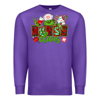 Purple nurse claus christmas Premium Sweatshirt - CowGirlArtShop