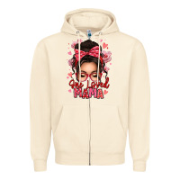 Sandshell one loved mama messy bun Zipper Hoodie - texasbilliewilder