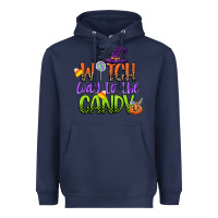 Navy witch way to the candy Heavyweight Hoodie - CowGirlArtShop