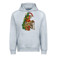 Heather Grey sorta merry sorta scary skeleton Urban Hoodie - FaDigitalArtStudio