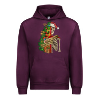 Mauve Wine sorta merry sorta scary skeleton Urban Hoodie - FaDigitalArtStudio