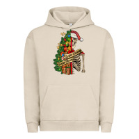 Pigment French Oak sorta merry sorta scary skeleton Urban Hoodie - FaDigitalArtStudio