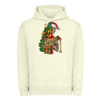 Pigment Pistachio sorta merry sorta scary skeleton Urban Hoodie - FaDigitalArtStudio