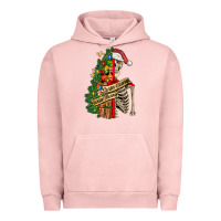 Pigment Salmon sorta merry sorta scary skeleton Urban Hoodie - FaDigitalArtStudio