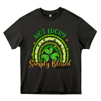 Asphalt not lucky simply blessed rainbow Heavy Core Tee - Artiststas