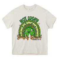 Cream not lucky simply blessed rainbow Heavy Core Tee - Artiststas