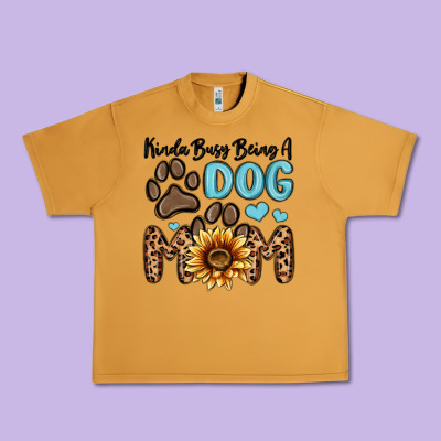 Kinda Busy Being A Dog Mom Urban Heavy Tee Designed By Maliassmallbusiness