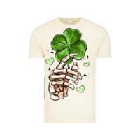 Vintage Arctic skeleton hand with shamrock st patrick s day Vintage Tee - MaliasSmallBusiness