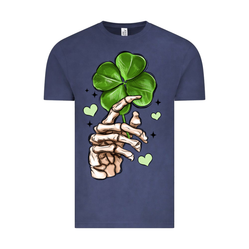 Skeleton Hand With Shamrock St Patrick S Day Vintage Tee by MaliasSmallBusiness | Teevron